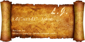 László Jakab névjegykártya