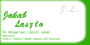 jakab laszlo business card